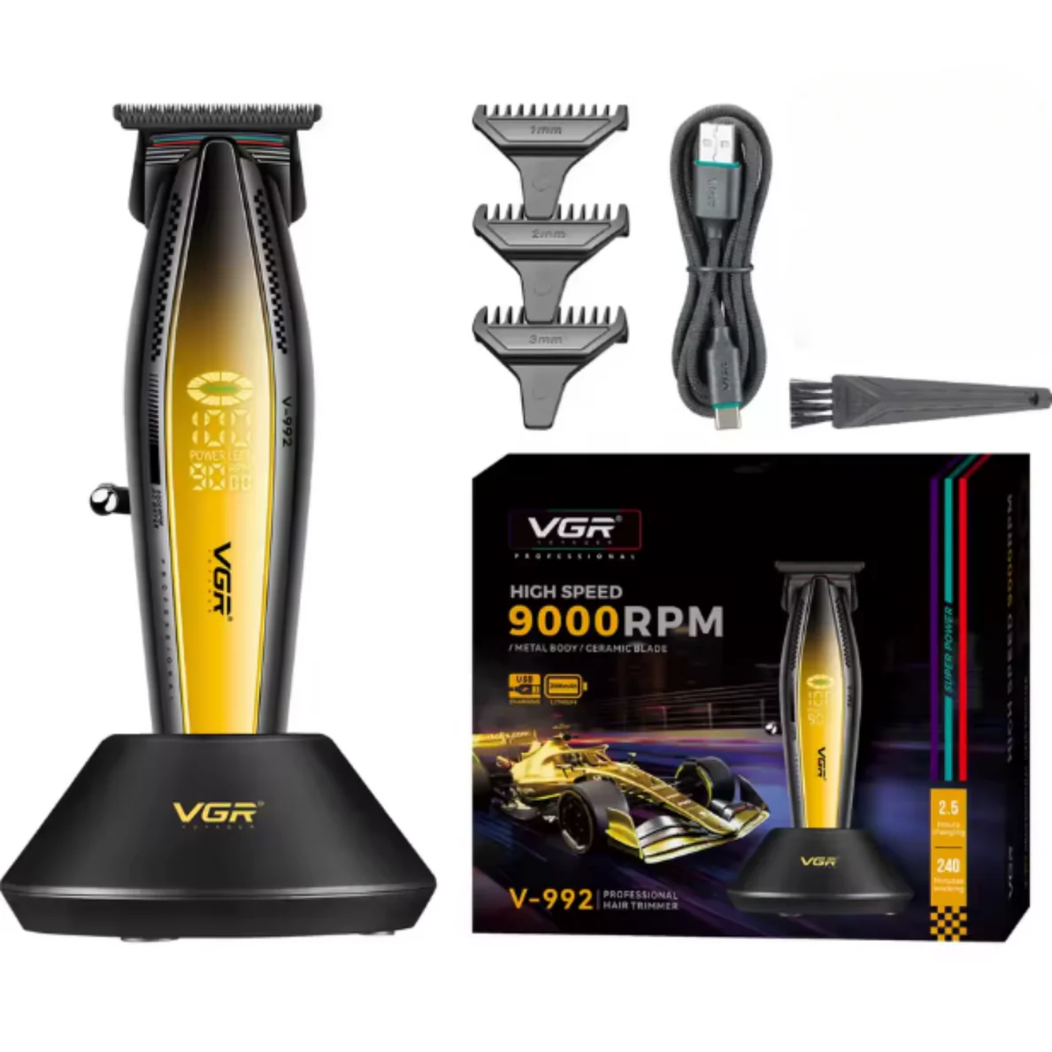 Trimmer VGR V-992 Gold Metal 9000 Rpm