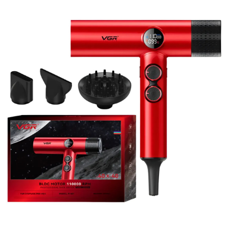 Secador De Pelo Profesional VGR V-401 110.000Rpm Red