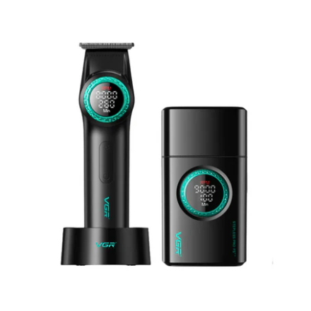 Kit VGR Trimmer V977 + Shaver V377 Black