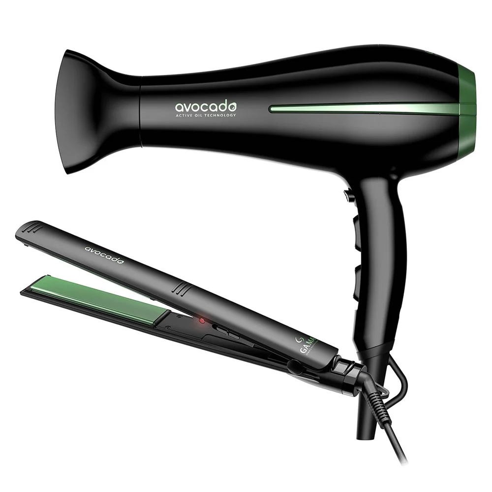 Kit Secador de Pelo y Alisadora Gama Avocado