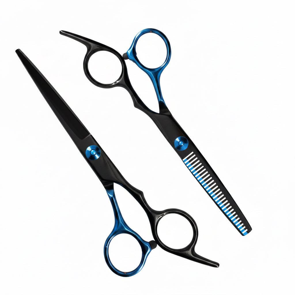 Set de Tijeras Black y Blue 6 pulgadas Obopekal