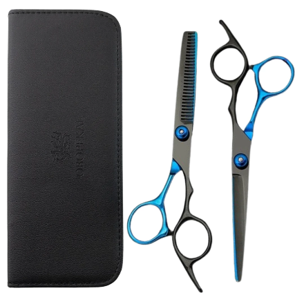 Set de Tijeras Black y Blue 6 pulgadas Obopekal