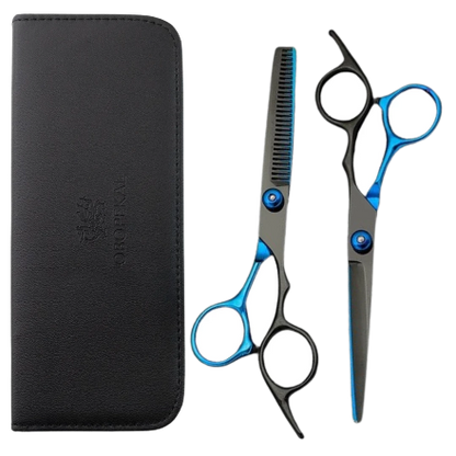 Set de Tijeras Black y Blue 6 pulgadas Obopekal