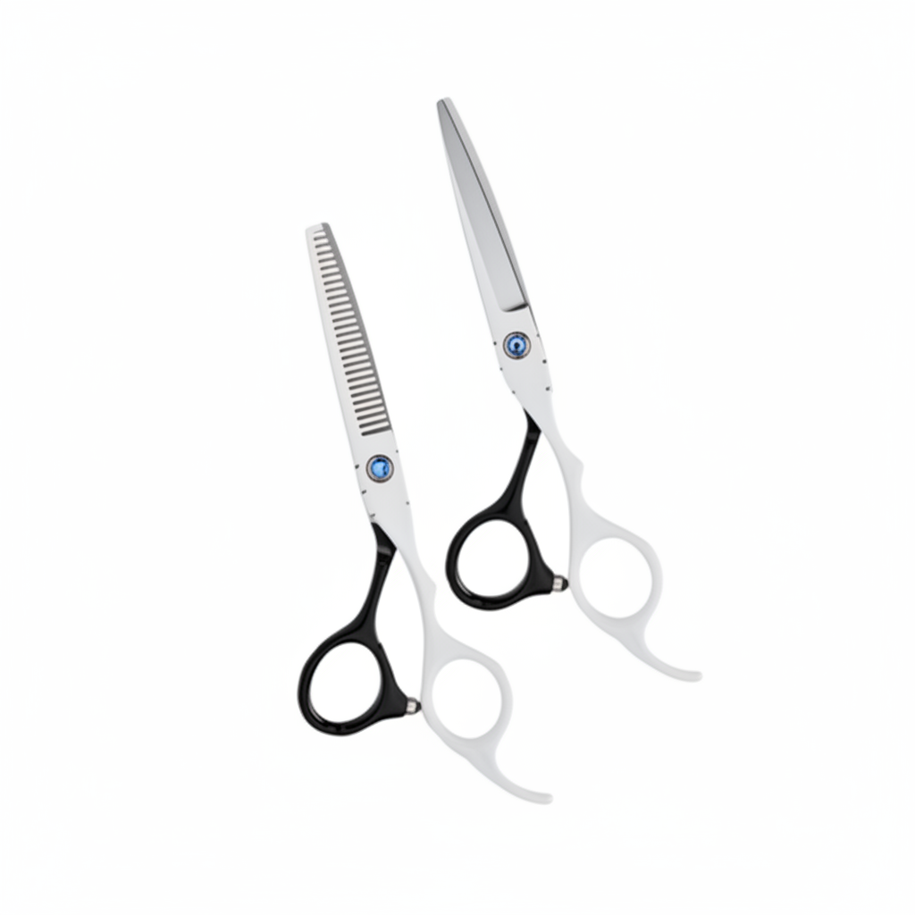 Set de Tijeras Wmark PS021 6″ pulgadas black white