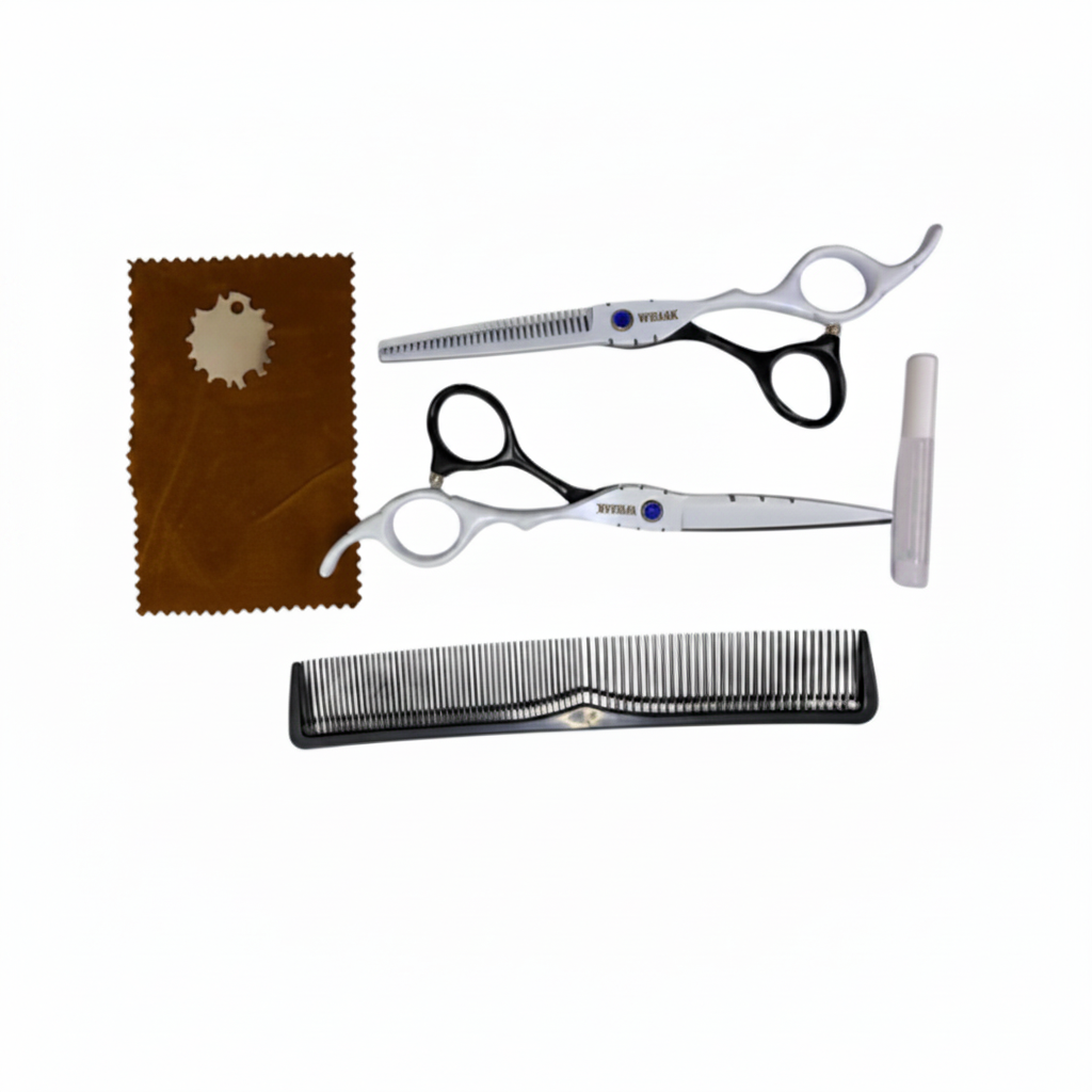 Set de Tijeras Wmark PS021 6″ pulgadas black white