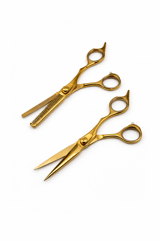 Set de tijeras professional Hypecut Gold de 6” Microdentada