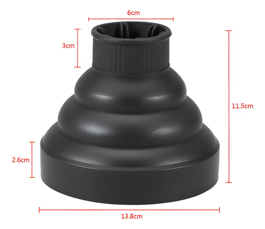 Difusor Plegable De Silicona universal  Para Secador De Cabello