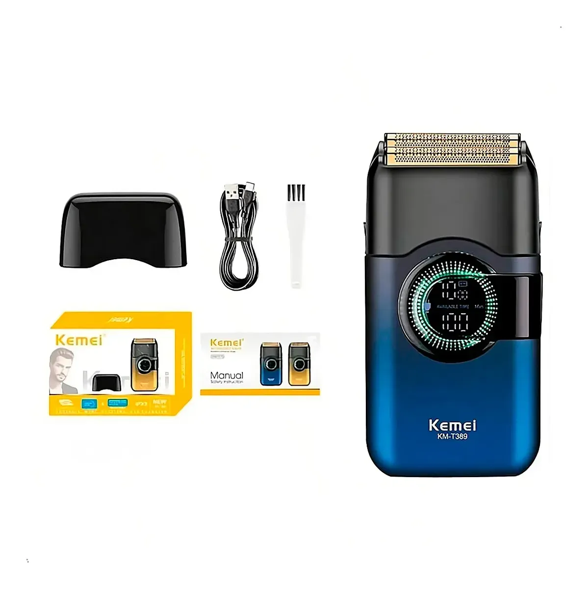 Shaver afeitadora Kemei KM T389 azul