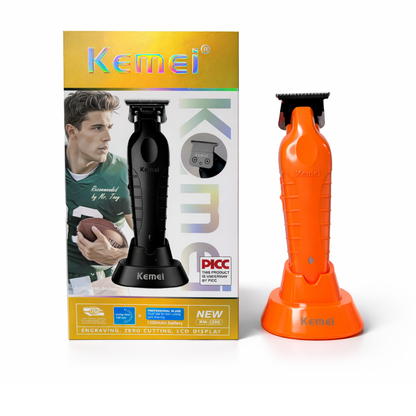 Trimmer Kemei 2299 Con Base De Carga Naranja