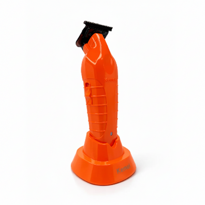 Trimmer Kemei 2299 Con Base De Carga Naranja